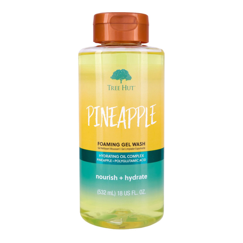 TREE HUT FOAMING GEL WASH PINEAPPLE 18 OZ TREE HUT FOAMING GEL WASH PINEAPPLE 18 OZ