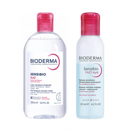BIODERMA PACK SENSIBIO H20 250ML + EYE CLEANSING 125ML