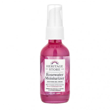 HERITAGE STORE ROSEWATER MOISTURIZER GEL CREAM 2 OZ