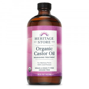 HERITAGE STORE ORGANIC CASTOR OIL 16 OZ