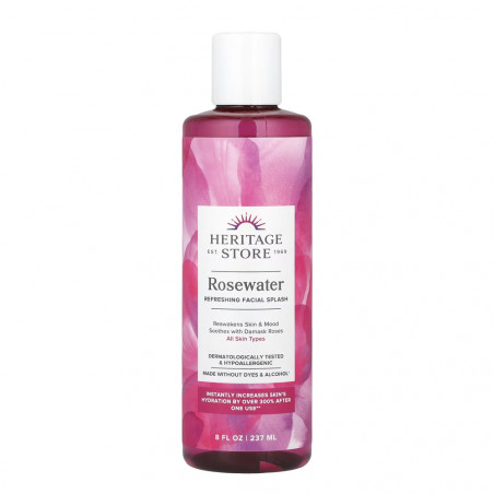 HERITAGE STORE ROSE WATER REFRESHING 8 OZ