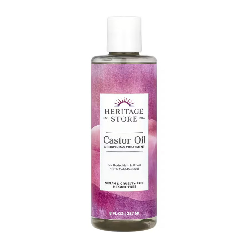 HERITAGE STORE CASTOR OIL 8 0Z