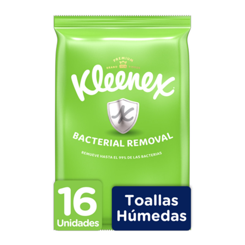 KLEENEX BACTERIAL REMOVAL X 16 TOALLAS HUMEDAS