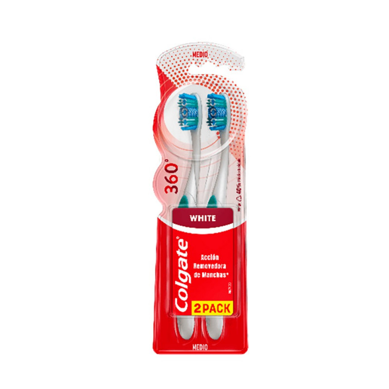 COLGATE CEPILLO DENTAL LUMINOUS MEDIANO X 2