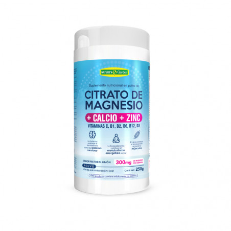 NATURES GARDEN CITRATO DE MAGNESIO LIMON 250 GR