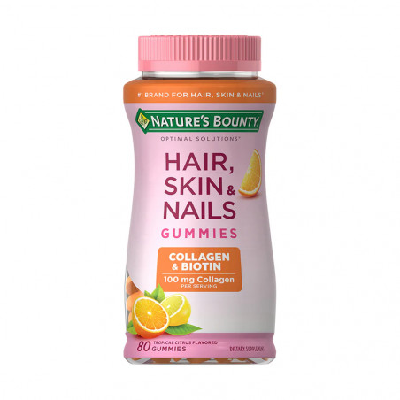 NATURES BOUNTY HAIR SKIN NAILS COLLAGEN AND BIOTIN X 80 GUMMIES