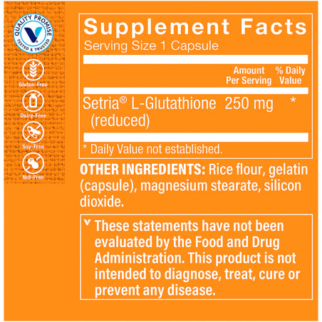 VS REDUCED GLUTATHIONE 250 MG (100 CAP)