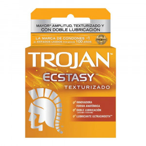 TROJAN ECSTASY TEXTURIZADO X 2