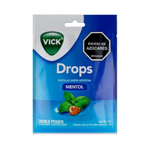 VICK PASTILLAS MENTOL SOBRE X 20 PASTILLAS