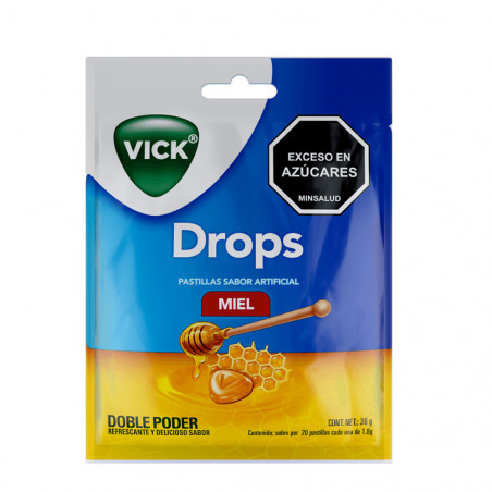 VICK PASTILLAS MIEL SOBRE X 20 PASTILLAS