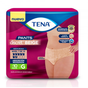 TENA PANTS DISCRET BEIGE TALLA G X 13 PIEZAS