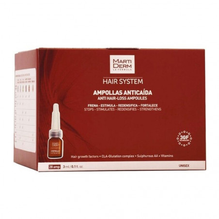 MARTIDERM HAIR SYSTEM AMPOLLAS ANTICAIDA X 28U