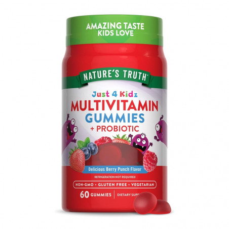 NATURES TRUTH KIDS MULTIVITAMIN + PROBIOTIC 60 GUMMIES