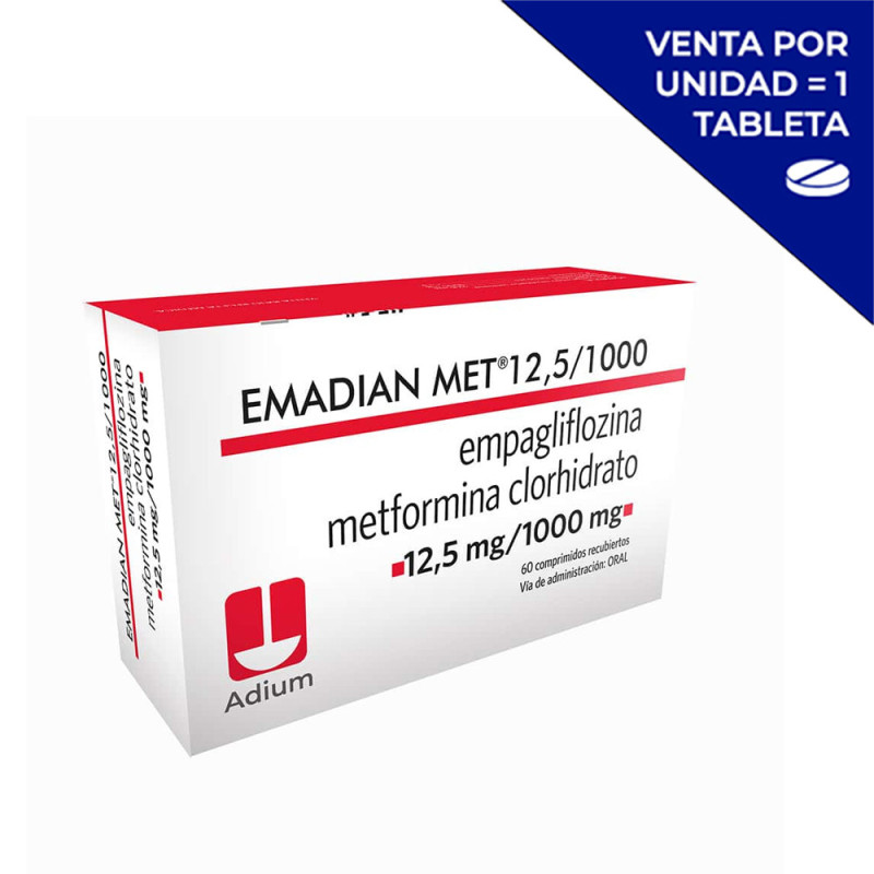 EMADIAN MET 12.5/1000 MG (POR UNIDAD)