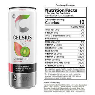CELSIUS SPARKLING KIWI GUAYABA (POR UNIDAD)