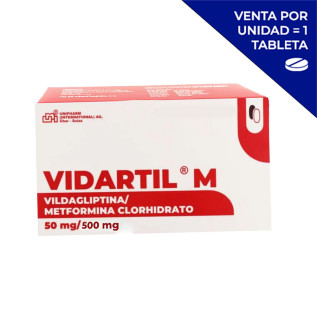 VIDARTIL M 50/500 MG TABLETAS RECUBIERTAS (POR UNIDAD)