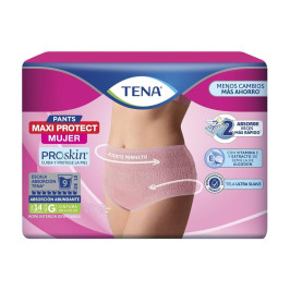 TENA PANTS MAXI PROTECT MUJER TALLA G X 14 PIEZAS