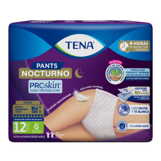 TENA PANTS NOCTURNO UNISEX TALLA G X 12