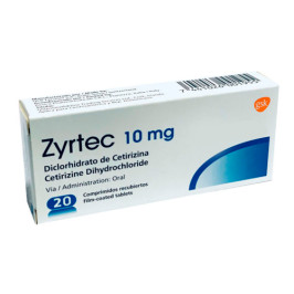 ZYRTEC 10 MG X 20 TAB (POR UNIDAD)