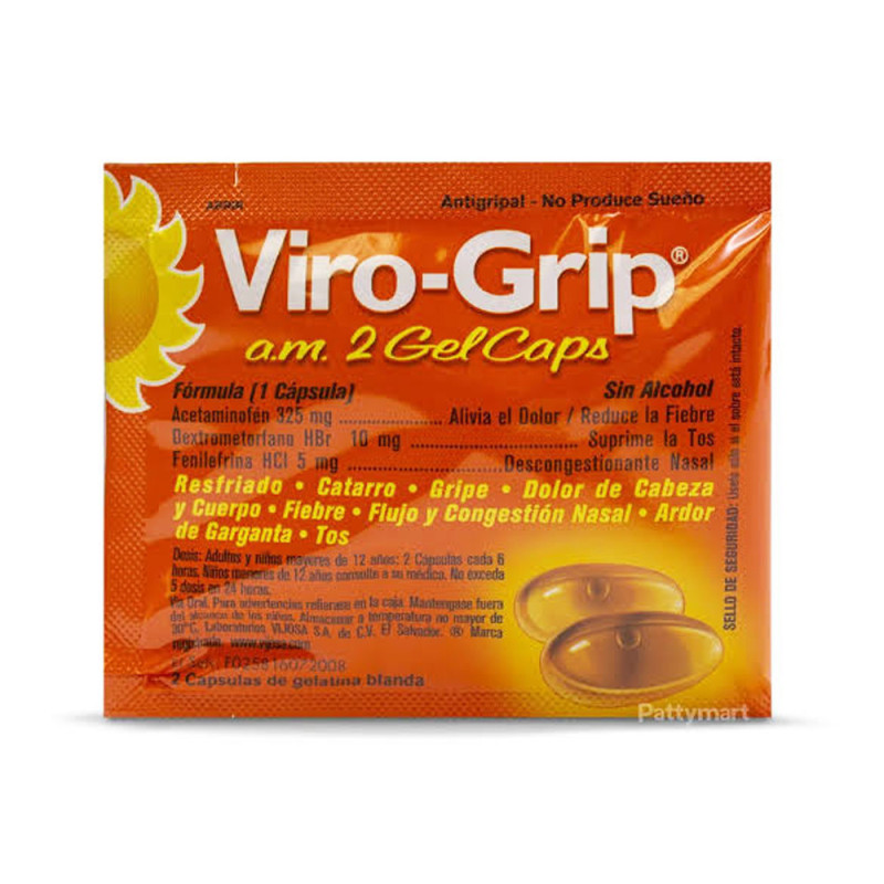 VIRO-GRIP AM 2 GELCAPS CAJA X 24 SOBRES (POR UNIDAD) VIRO-GRIP AM 2 GELCAPS CAJA X 24 SOBRES (POR UNIDAD)
