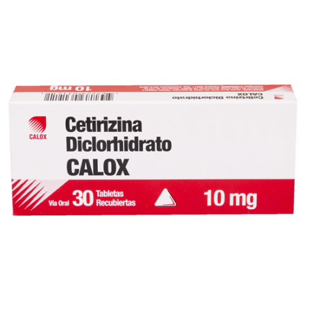 CETIRIZINA 10 MG X 30 TABLETAS CALOX (Por Unidad)